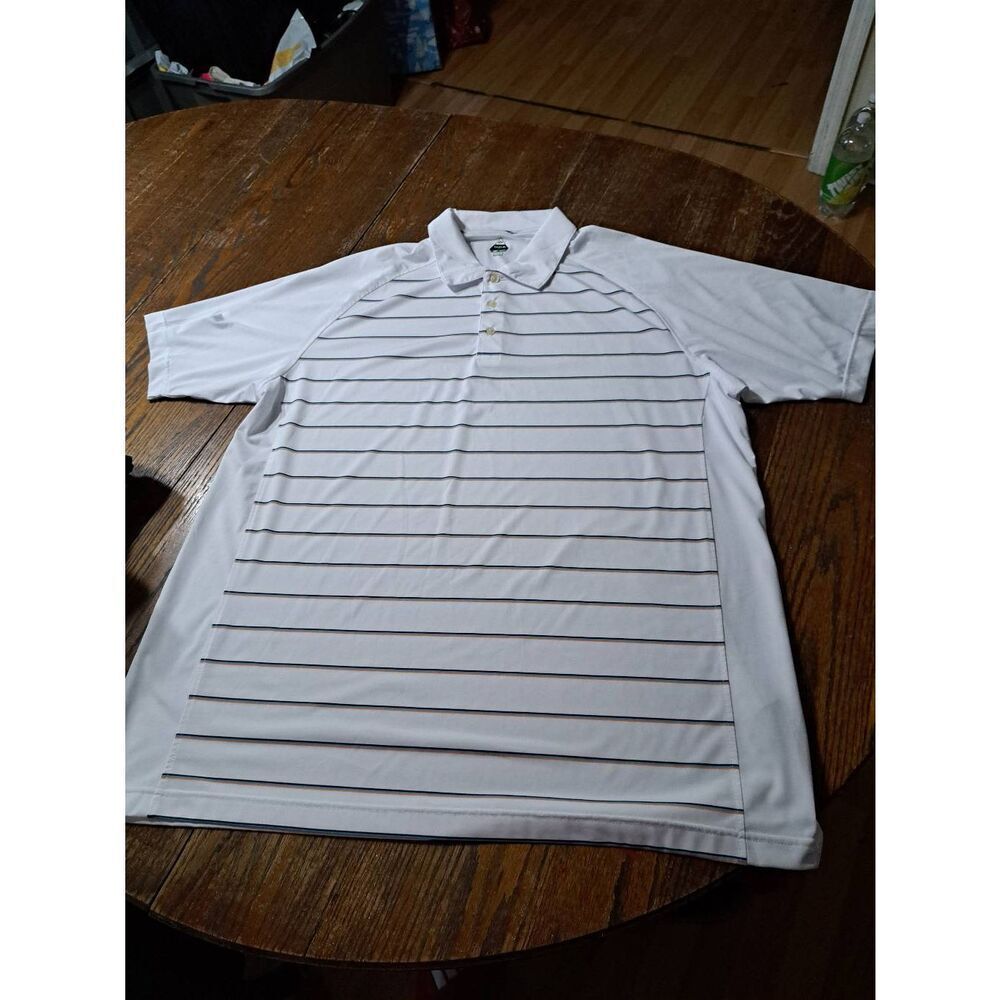 XXL Bolle Golf Tech White Blue Orange Short Sleeve Polo Shirt Golf Casual